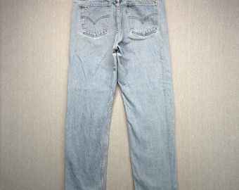 VTG Levis 505 Herren 33x30 Blau Orange Tab Jeans Distressed HOLES STAINS