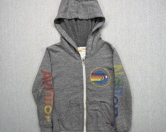 Aviator Nation Youth Size 8 Full Zip Hoodie Navy Rainbow Aspen Colorado