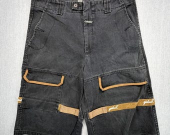 Vintage Marithe Francois Girbaud Jean Shorts Mens Baggy Size 34 Shuttle Tape