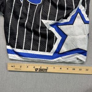 Vintage Y2K Just Don Orlando Magic NBA 1992 - 1993 Mesh Shorts Black Blue Medium image 5