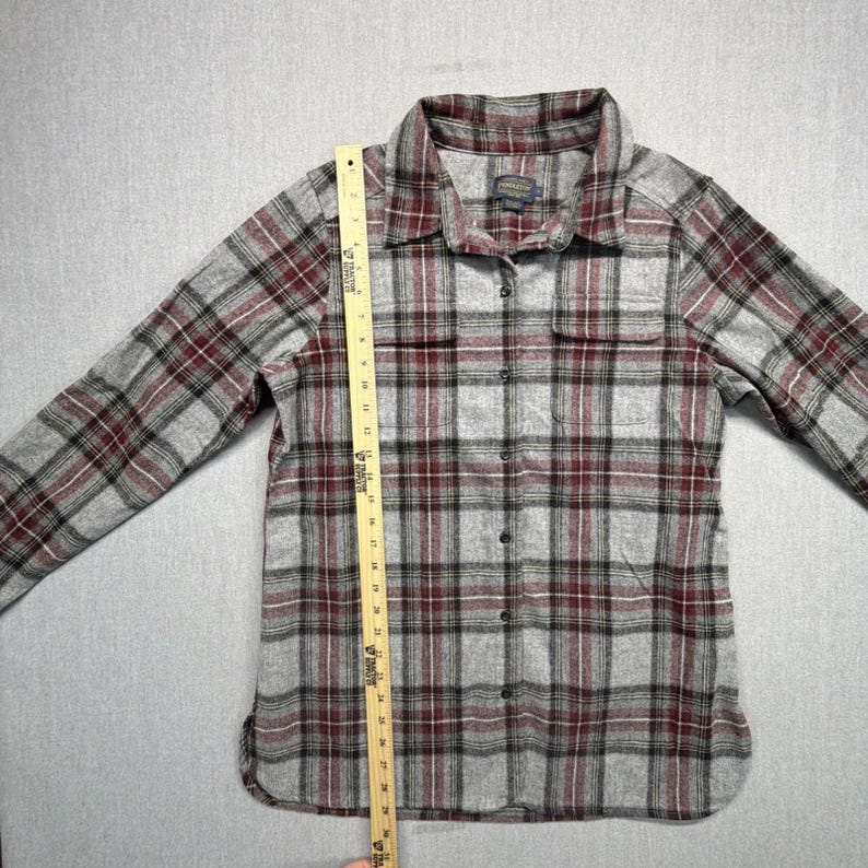 Vintage Pendleton Wolle Flanell Hemd Wolle Kariert Gr. L Bild 3