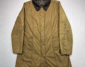 Giacca parka cerata Barbour taglia L marrone vintage anni '90 stile country