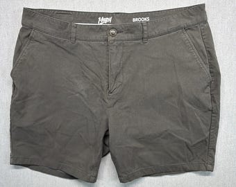 Mugsy Brooks Shorts Men 40 Gray 7" Dark Wash Stretch K6CNBC