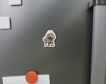 Individuell gestanzter Hundemagnet | Farbenfrohes Vinyl, matte Oberfläche (5 Größen)