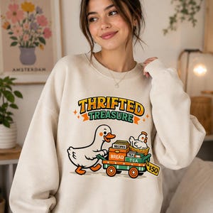 Thrift store png svg, thrifting png thrift bundle, one silly goose, hen on nest, vintage bread box, breadbox, recipe box, tea organizer