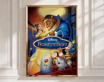 Beauty and the Beast Poster | Fairytale Wall Art | Romantic Castle Print | Princess Decor | Magical Storybook Poster | Fan Gift