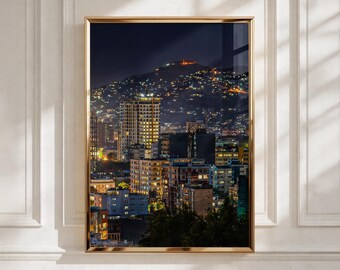 Kabul Skyline Poster | Cityscape Wall Art | Afghan City Print | Urban Landscape Decor | Travel Aesthetic Poster | Gift