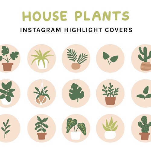 Plant Lovers Instagram Story Highlight Covers Etsy