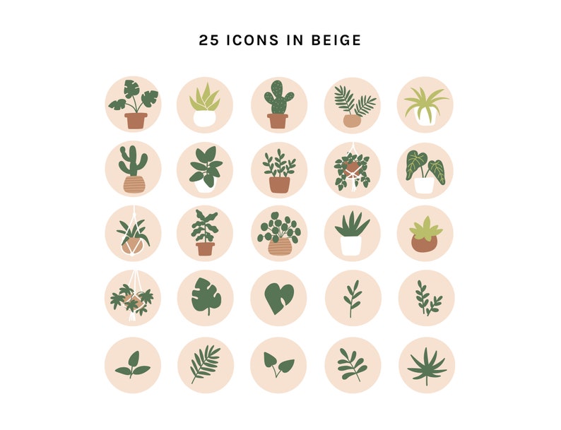 50 House Plant Instagram Icons Story Highlight Covers Etsy México