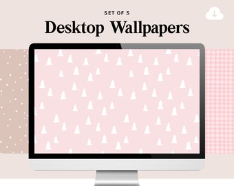 5 Desktop Wallpapers | Minimal Christmas theme | pink neutral small business owners entrepreneurs bloggers students mac windows computer