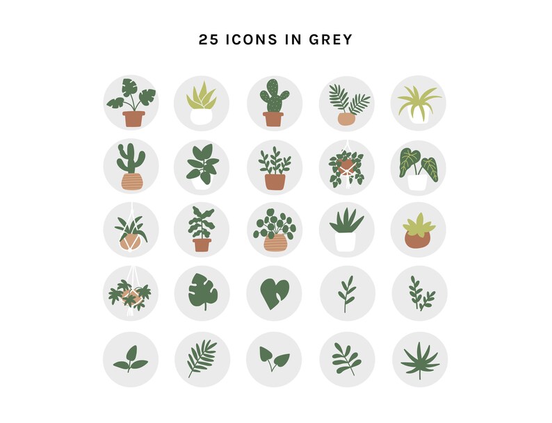 50 House Plant Instagram Icons Story Highlight Covers Etsy México