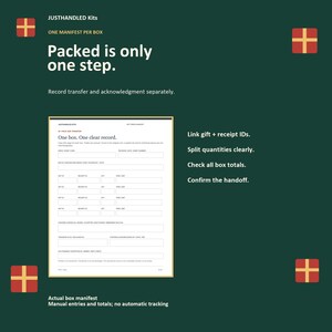 Gift Drive Planner, Intake Log, Handoff Forms (PDF) image 3