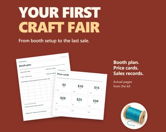 Craft Fair Planner: Fillable Checklist, Price Cards, Stock and Sales Records, Letter & A4