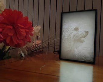 Personalised Photo Lithophane Lamp | Custom 3D Printed Memory Display (USB-C)