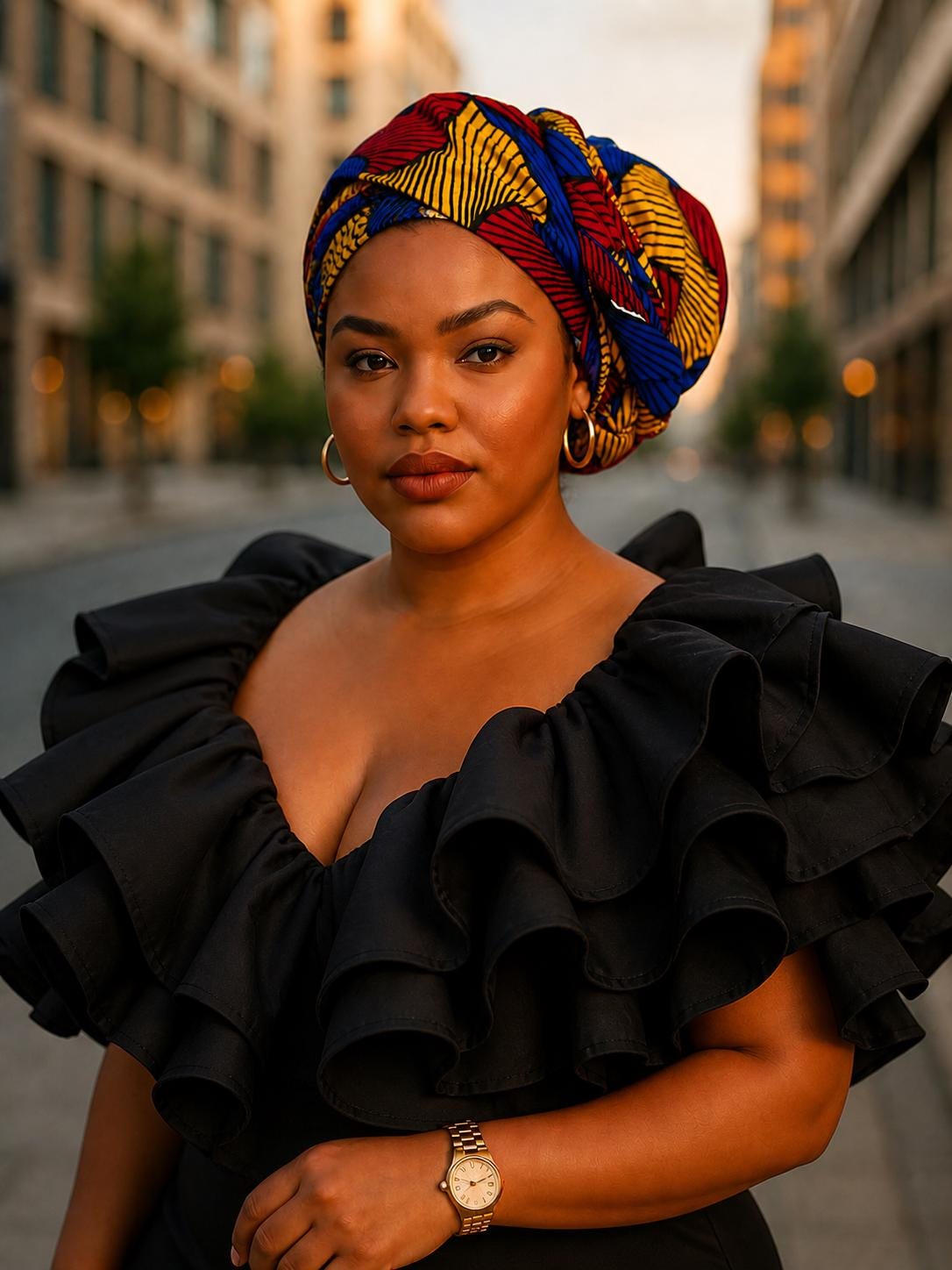 Oversized Ankara Head Wrap Vibrant African Cotton Hair Scarf, Animal Print