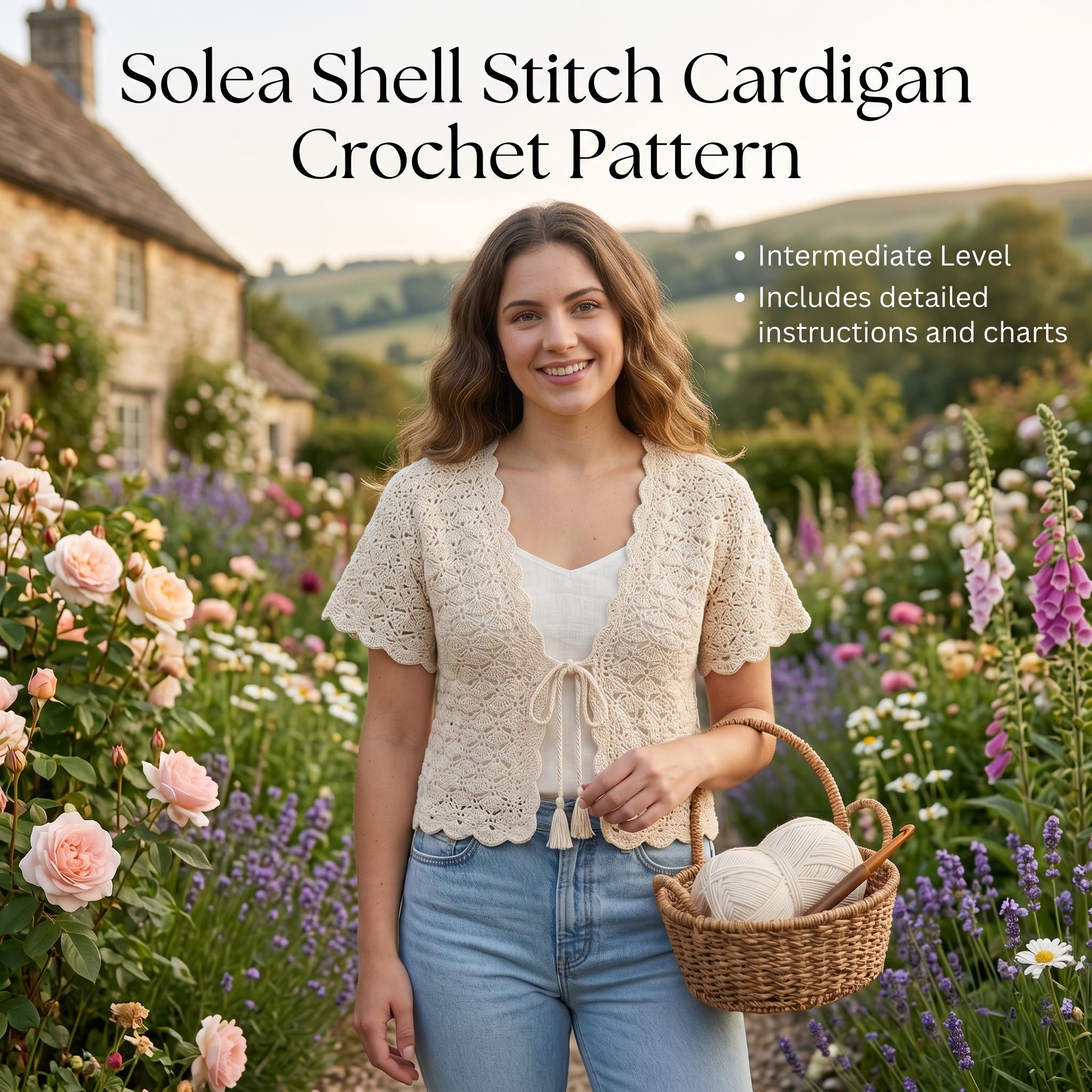 40 Cardigan Crochet Patterns for Easy Layering, Color, and Cozy Handmade Style 38 Crochet Cardigan Pattern Shell Stitch Sweater
