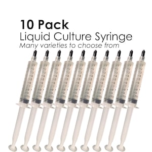 10 Pack Liquid Culture Mushroom Syringe Inoculation Mycelium Starter Culture Many Varieties Available