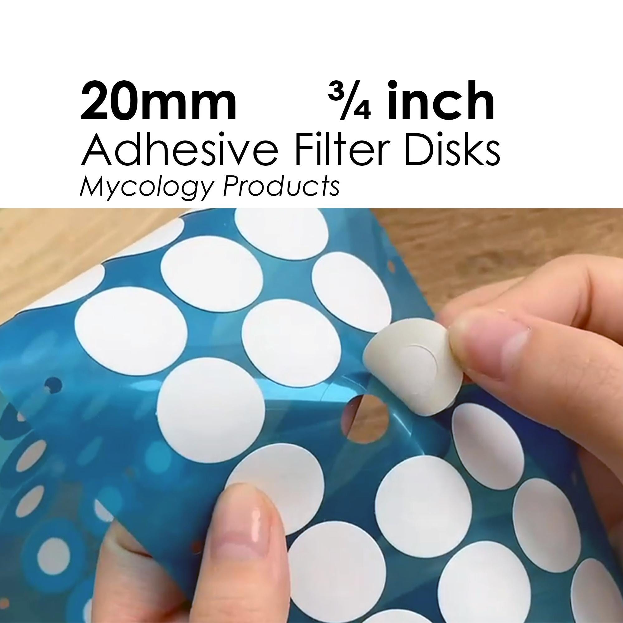 20mm Synthetic Filter Disks: Mycology, Mushroom Growing - 0.3 Micron