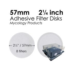2.25 Inch Mushroom Monotub Stick-on Synthetic Filter Patches with 0.3 micron filter