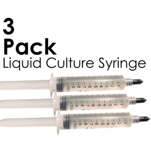 3 Pack Liquid Culture Mushroom Syringe Inoculation Mycelium Starter Culture Many Varieties Available