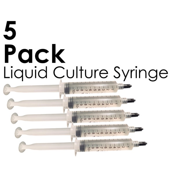 5 Pack Liquid Culture Mushroom Syringe Inoculation Mycelium Starter Culture Many Varieties Available