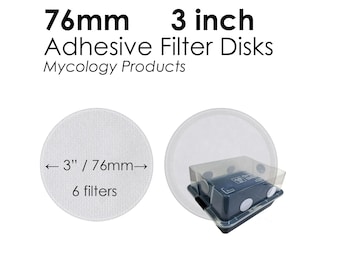 3 Inch Mushroom Monotub Stick-on Synthetic Filter Patches with 0.3 micron filter