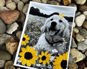 Retrato de mascota bordado a medida / Arte canino en técnica mixta, regalo conmemorativo