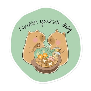 Capybara Sticker | Cute Motivational Hot Pot Sticker