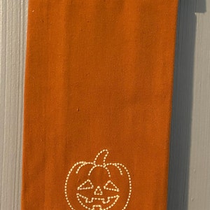 Halloween Theme Hanging Tea Towel for Kitchen - Handmade