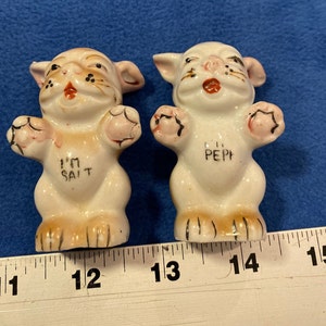 Cute Vintage Puppy Dog Salt and Pepper Shakers - Made in Japan