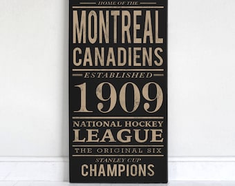 Montreal Canadiens - Wood Sign