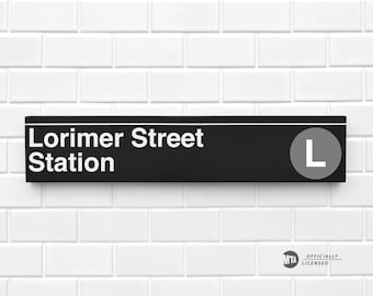 Lorimer Street Station - New York City Subway Sign - Wood Sign