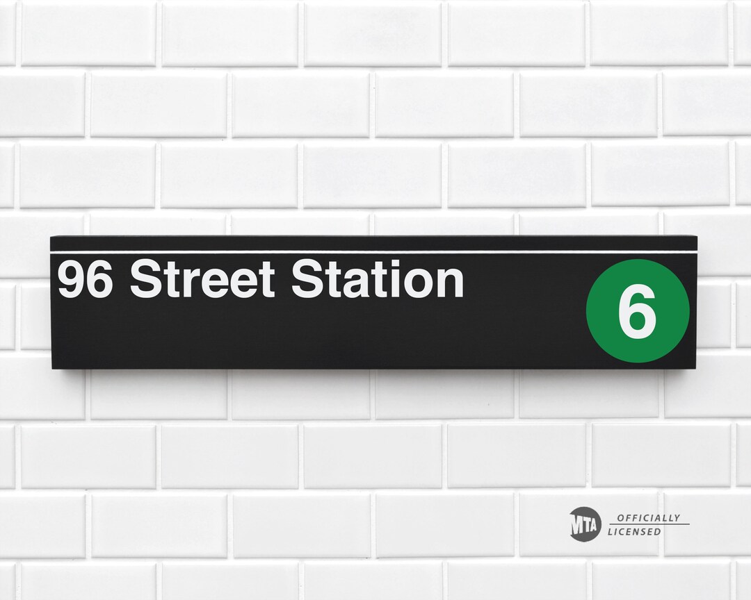 96 Street Station - New York City Subway Sign - Wood Sign - Etsy