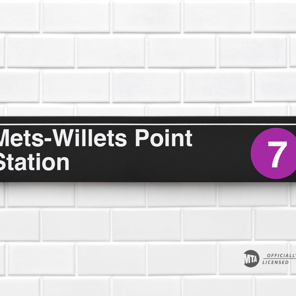 Mets-Willets Point Station - New York City Subway Sign - Wood Sign