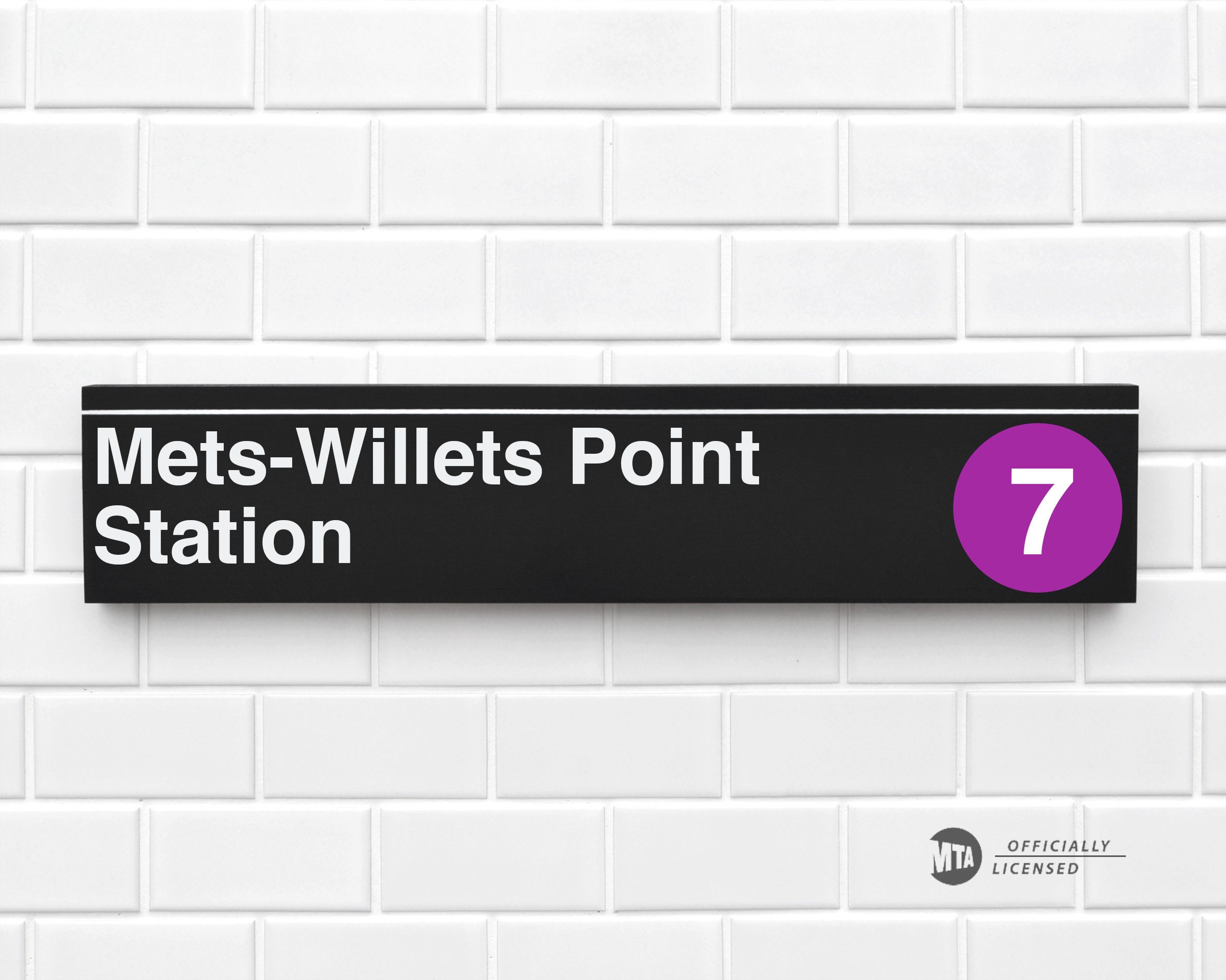 Mets-Willets Point Station - New York City Subway Sign - Wood Sign 