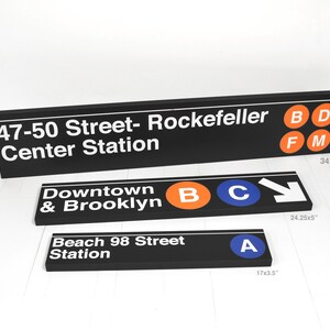 Times Square 42 Street Station New York City Subway Sign Wood Sign image 5