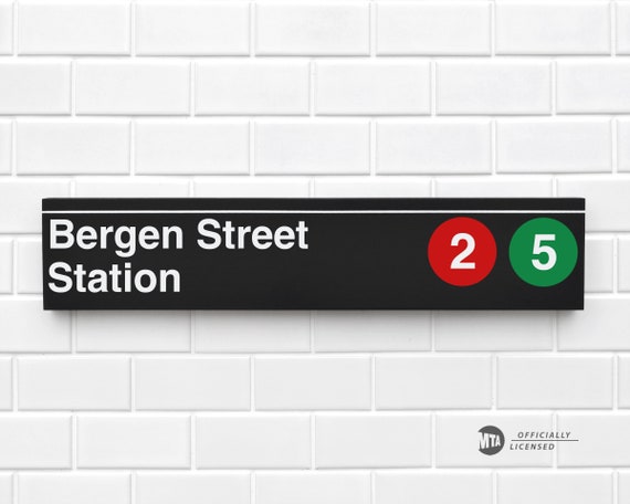 Bergen Street Station - New York City Subway Sign - Wood Sign - Etsy Bergen Street Station - New York City Subway Sign - Wood Sign - Etsy