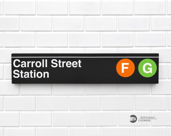 Carroll Street Station - New York City Subway Sign - Wood Sign - Etsy