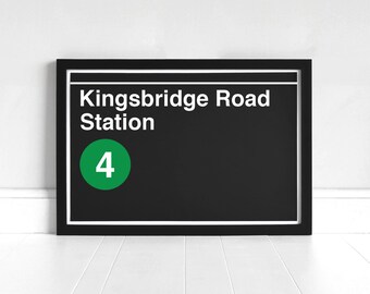 Kingsbridge Road Station - New York Subway Sign - Art Print