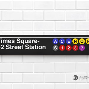 Times Square- 42 Street Station - New York City Subway Sign - Wood Sign