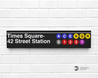 Times Square- 42 Street Station - New York City Subway Sign - Wood Sign