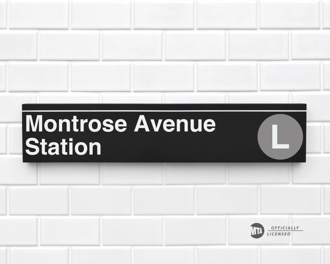 Estación de la Avenida Montrose Señal del metro de Nueva York Señal de
