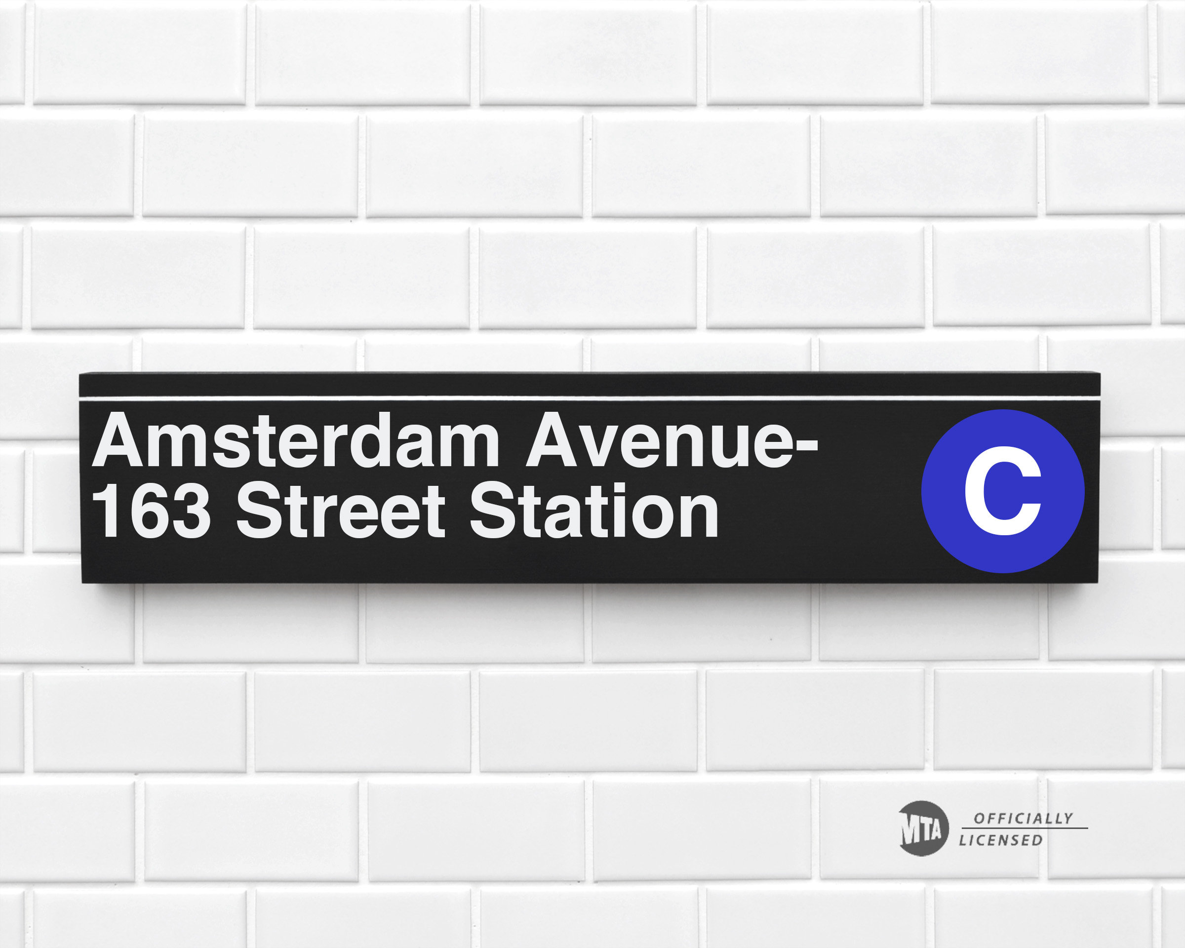 Amsterdam Avenue- 163 Street Station - New York City Subway Sign