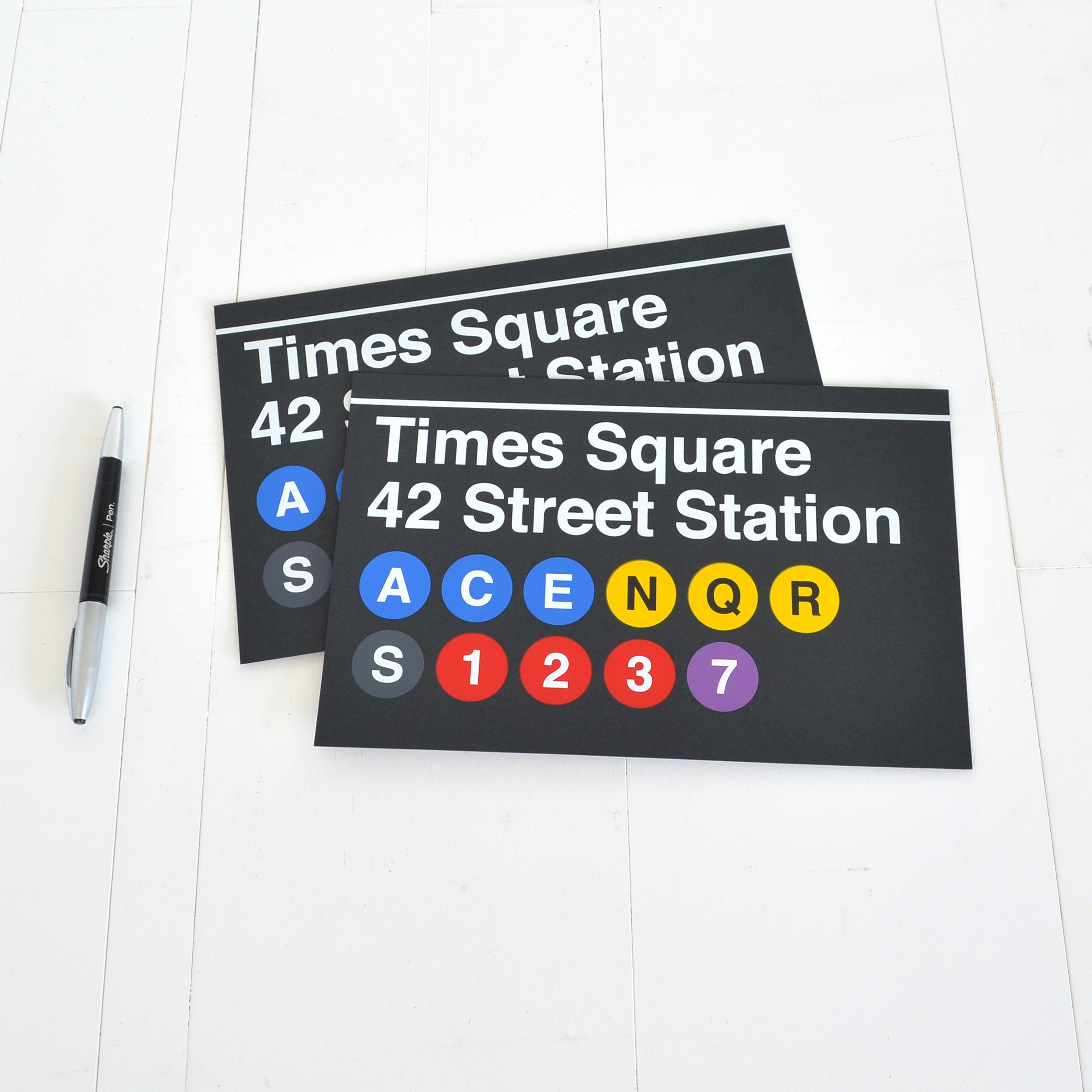 【限定豪華本・直筆サイン入】Sometime In NEW YORK CITY Times Square 42 Street Station - New York Subway Sign - Art