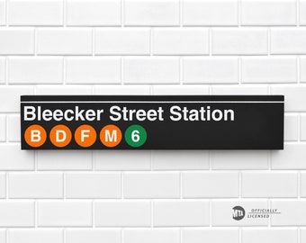 Bleecker Street Station - New York City Subway Sign - Wood Sign