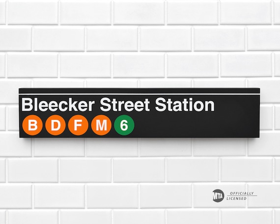 Bleecker Street Station - New York City Subway Sign - Wood Sign - Etsy