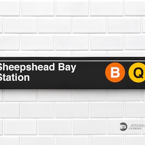 Sheepshead Bay Station - New York City Subway Sign - Wood Sign