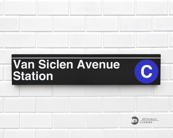 Van Siclen Avenue Station - New York City Subway Sign - Wood Sign