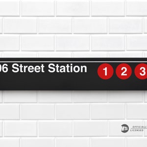96 Street Station - New York City Subway Sign - Wood Sign