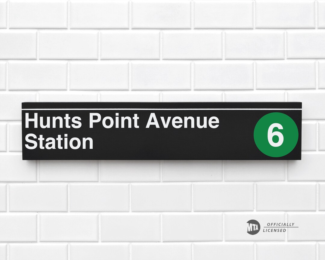 Hunts Point Avenue Station - New York City Subway Sign - Wood Sign - Etsy
